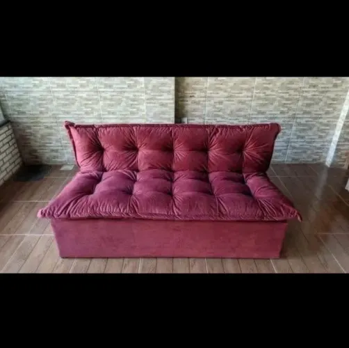 Sofá Cama Novo Embalado Vinho