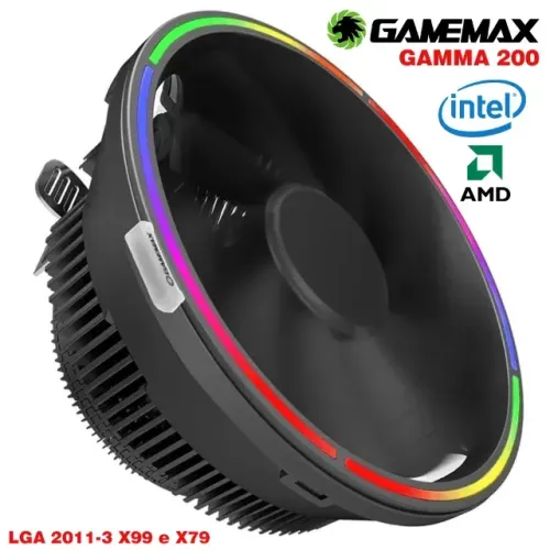 Cooler GameMax Gamma 200 Cor do LED RGB Conector 4 Pinos PWM LGA 2011-3 e vários outros