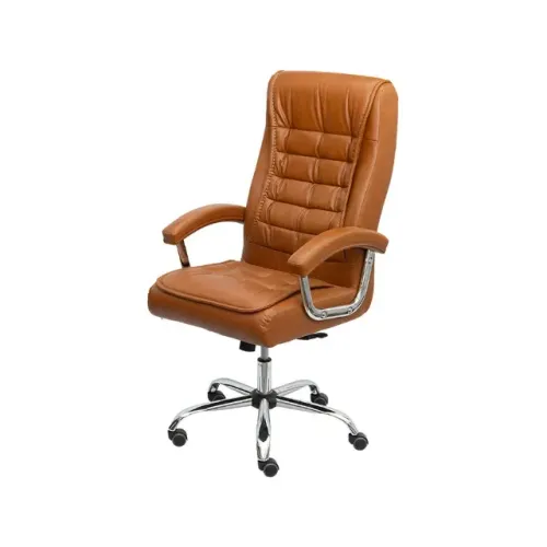 Cadeira Presidente com mola ensacada Caramelo