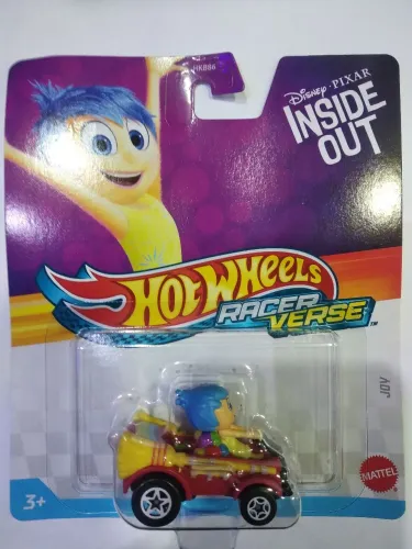 Carrinho miniatura Hot Wheels racer verse Disney Pixar Inside Out Joy Mattel 