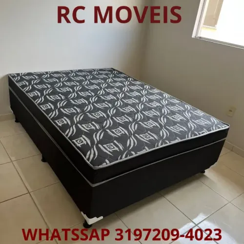 Cama Box Casal OrthoBox com Colchão de Molas Ensacadas - Conforto e Qualidade Garantidos