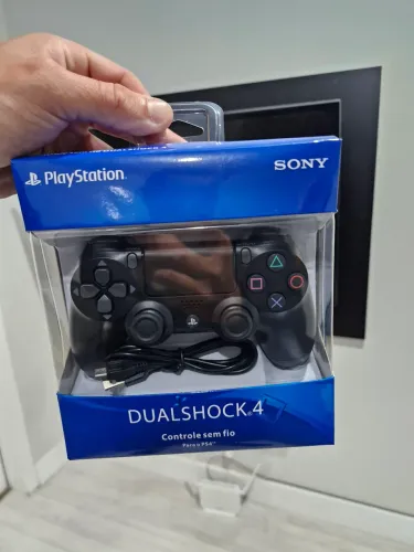 Controle Bluetooth ps4 sem fio cor preto novo