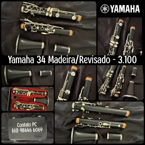 Clarineta Yamaha 34 - Madeira, Semiprofissional, Revisada e com Garantida!