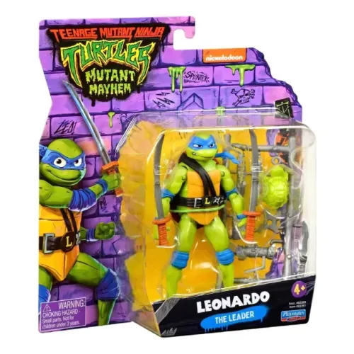 Figura articulada Ninja Turtles Coleção Leonardo Ed