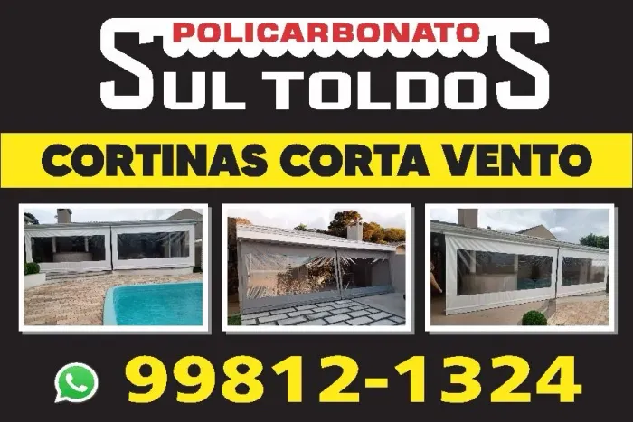 Cortinas corta vento em lona