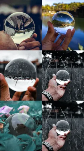 Lensball - Esfera de Cristal para Fotos na caixa