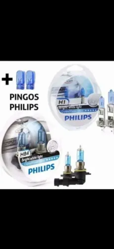 Kit lâmpadas Cristal Vision Philips par HB4 + H1 + W5W
