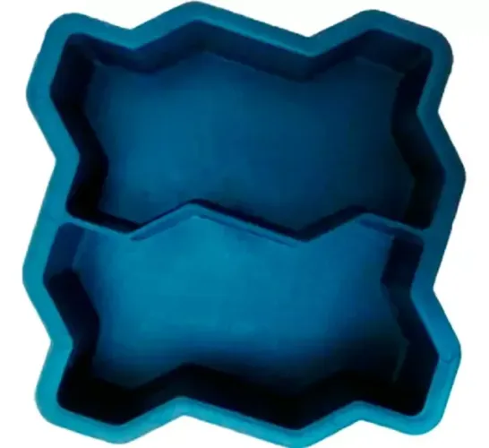 Kit 10 Forma 16 Faces Bloco De Cimento Geminado 24x10x6CM Unistein Paver Tijolinho
