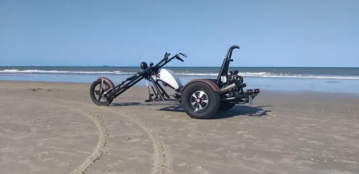 Tanque combustível para triciclo/trike moto custom, chopper, bobber.