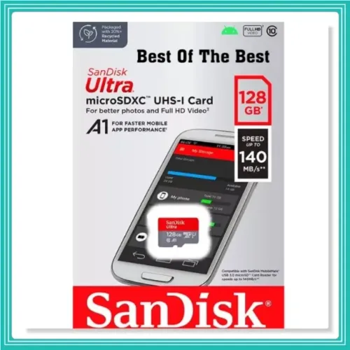 Sandisk Ultra Cartão De Memória MicroSDXC 128GB Classe 10 140MB/s
