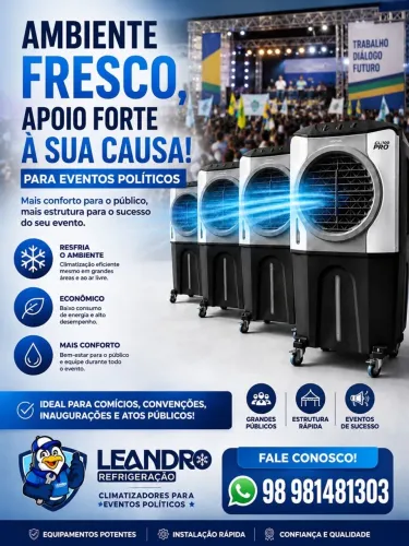 Alugo  ventilador ,climatizadores de ar .