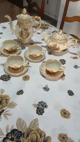 CONJUNTO DE CHA E CAFE PORCELANA ORIGINAL DA BAVARIA MARCADO