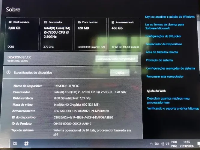 Notebook VAIO F15 ? i5-7200U | 8GB RAM | HD 500GB | HDMI + VGA