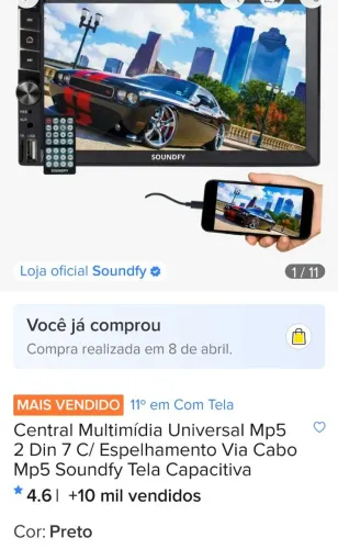 Som central multimídia 
