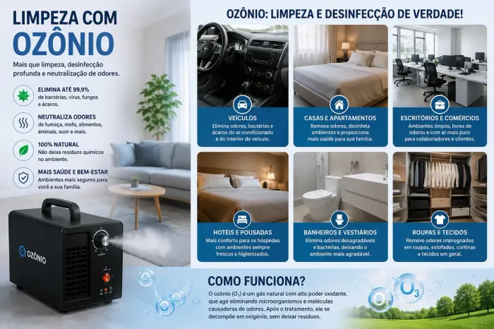 Limpeza com Gás Ozônio