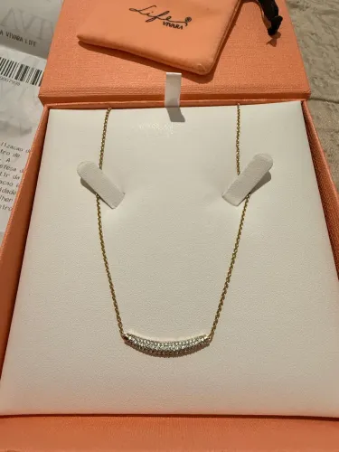 COLAR VIVARA- Colar Life Luxe em Prata 925 com Banho de Ouro Amarelo 18k