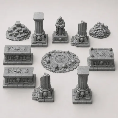 Kit Cripta Necromante para RPG de Mesa