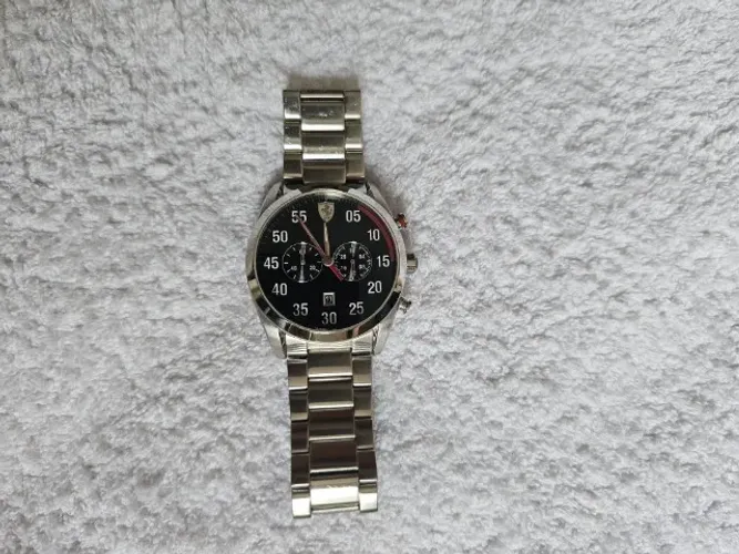 Relogio Ferrari masculino aco prata 830176