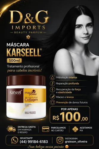Máscara Karsell hidratação e reparação intensa!