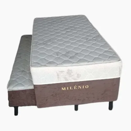 Colchobox Solteiro Milenio Semi Ortopedico com Cama Auxiliar 88x188x60 Nosso Sonho