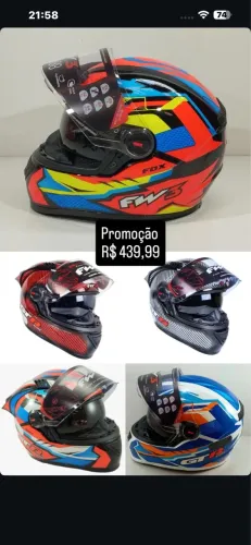 Capacetes com óculos interno PROMOÇÃO 