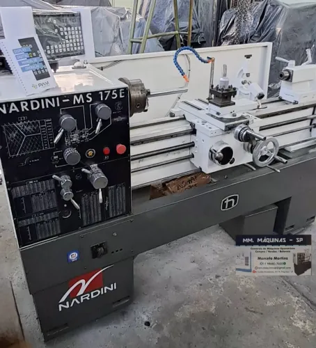 Torno mecânico nardini mascote MS175E com digital 1 metro entrepontas reformado impecável 