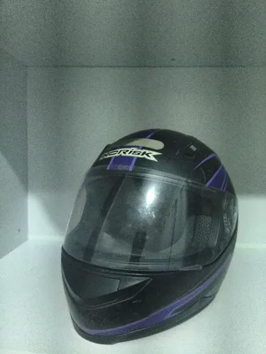 Capacete Norisk Estiloso Roxo/Preto - Viseira Transparente