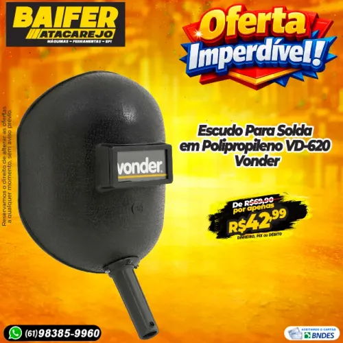 Escudo Para Solda em Polipropileno VD-620 Vonder