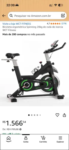 Bicicleta WTC Ergométrica 20kg