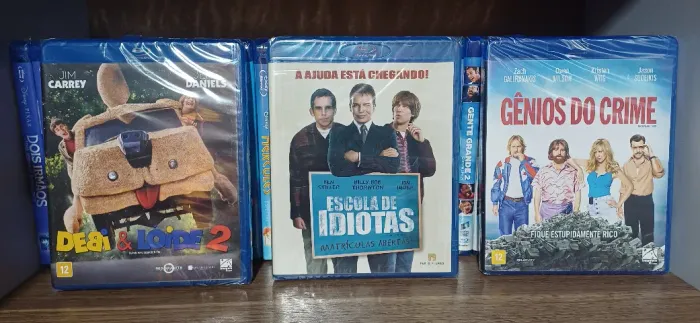 Blu-Ray DEBI E LOIDE 2 (Carrey), ESCOLA DE IDIOTAS (BEN STILER), GÊNIOS DO CRIME - Lacrado
