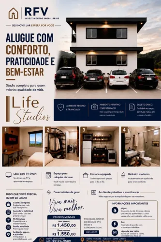 Alugo apartamento Studio(kitnet) mobiliado *Tudo incluso no valor do aluguel -