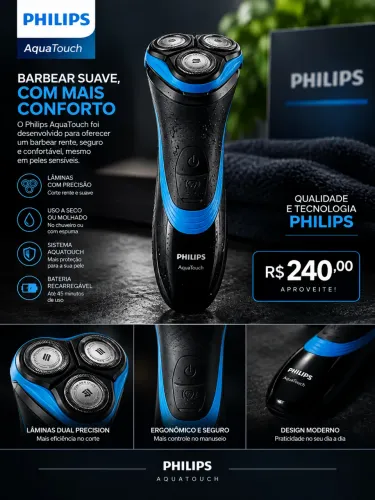 Barbeador Philips AquaTouch