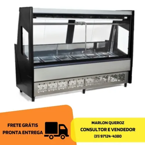 Balcão de Açougue 2M Preto Polar
