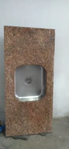 Kit pia com 2 grades de alumínio branco