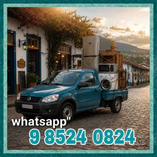 Frete mudanças Pickup pronta para transportar sua carga com eficiência e compromisso.