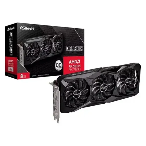 Placa de Vídeo Amd Radeon Rx 7600 triple fan 8gb - Nova/Lacrada