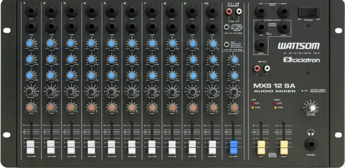 Mesa de Som - Mixer Portátil - Wattsom MSX 12