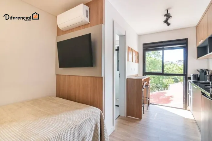 Studio com 1 dormitório para alugar, 17 m² por R$ 2.000,00/mês - Guaíra - Curitiba/PR