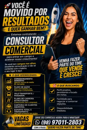 Vaga consultor comercial 
