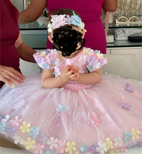 Vestido da Amis Baby usado 1 vez. Para festa de 1 ano. Jardim encantado.
