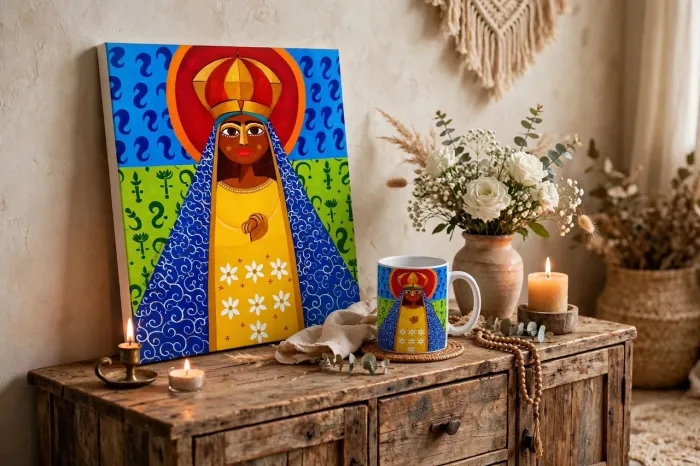 Kit Obra + caneca personalizada Nossa Senhora Aparecida