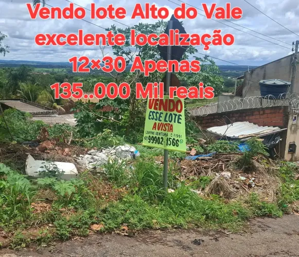 Lote Alto do vale Escriturado e Registrado ( Goiânia. Goiás)