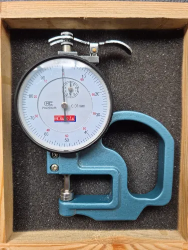 Medidor de Espessura Analógico 0-10mm Relógio Comparador 0,01mm Chuan Lu