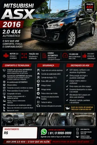 Mitsubishi ASX 2.0 16V 4X4 160cv Aut. 2016