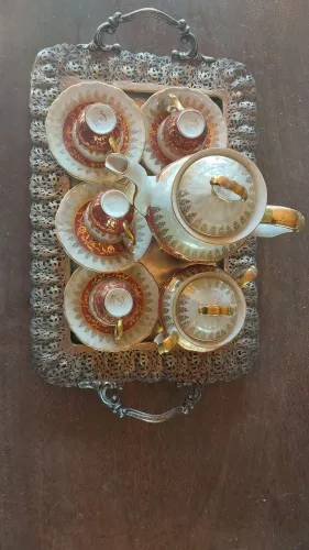 Jogo de café porcelanas steatita