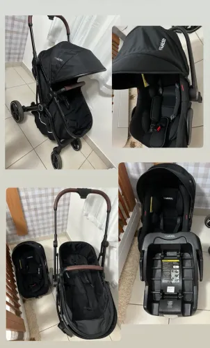 Carrinho Kiddo Nomad + bebê conforto + base carro