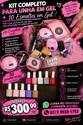 Kit de unha em gel