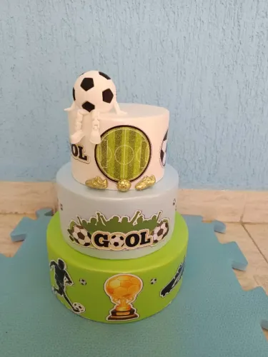 Bolo fake futebol 