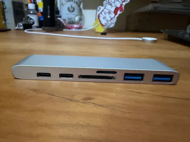 Hub Adaptador Usb-c Macbook Pro Hdmi Thunderbolt 3 Cartao Sd