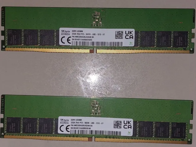 Kit Memória Ram Hynix 64GB (2x32GB) DDR5 5600MHz CL46